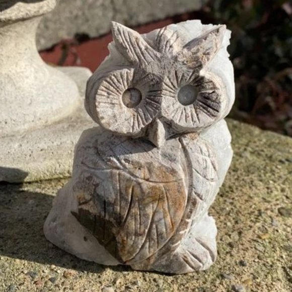Other - 3-4” Hand Carved Crystal Quartz Cluster Owl • Raw Crystal Carving • Owl Collecti